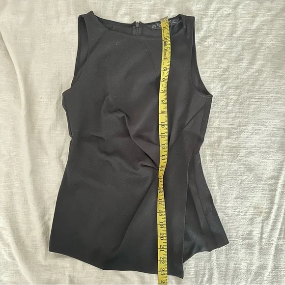Zara Black Asymmetrical Draped Sleeveless Top XS - Picture 5 of 5